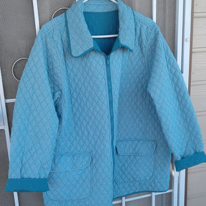 * Pretty Aqua Reversible Jacket Size